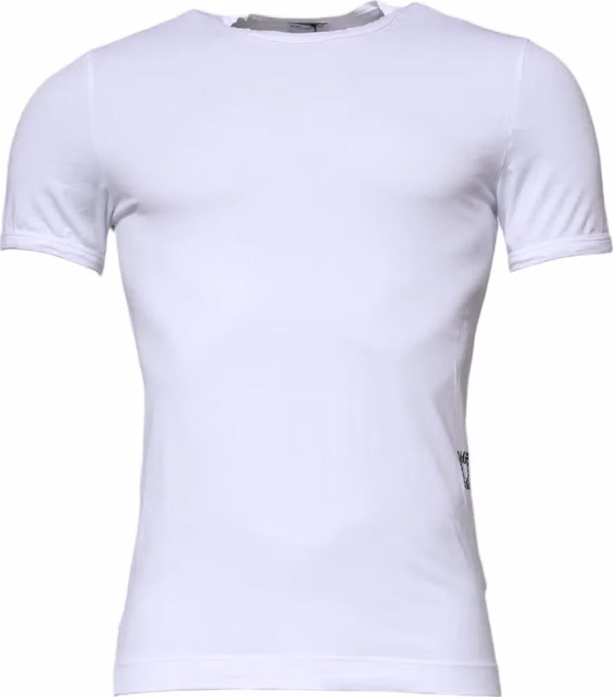 Dolce & Gabbana White Cotton Stretch Crewneck Underwear T-shirt
