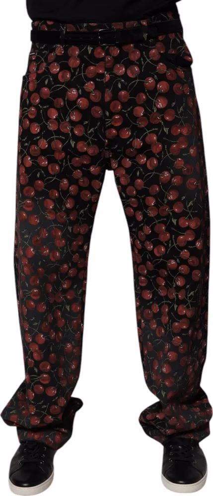 Dolce & Gabbana Black Cherry Cotton Straight Men Denim Jeans