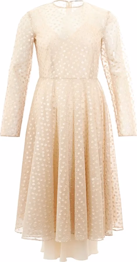 Lardini Beige Cotton Cocktail Dress