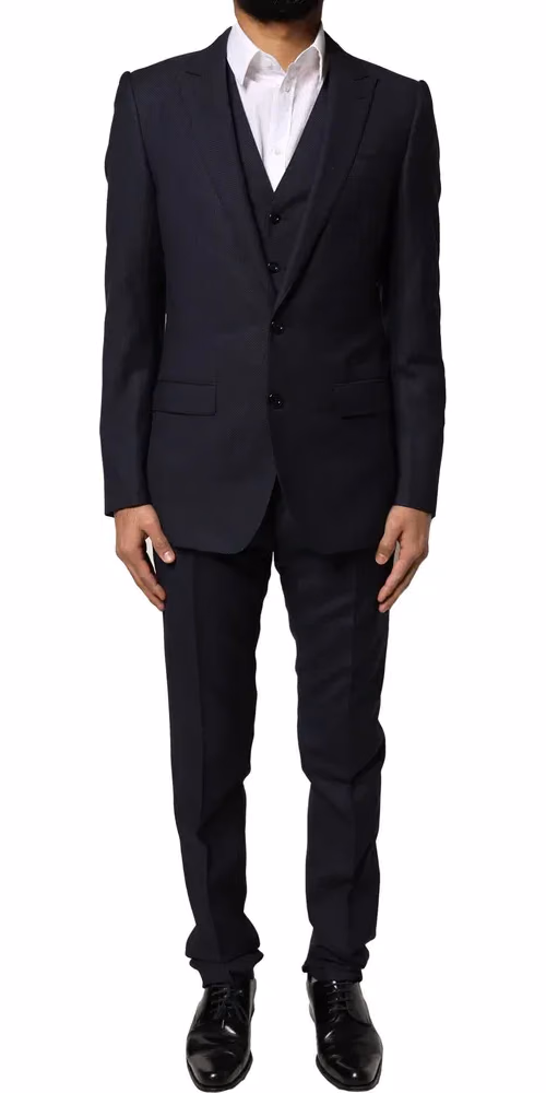 Dolce & Gabbana Dark Gray Fantasy MARTINI 3 Piece Formal Suit