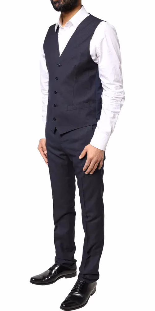 Dolce & Gabbana Dark Gray Fantasy MARTINI 3 Piece Formal Suit