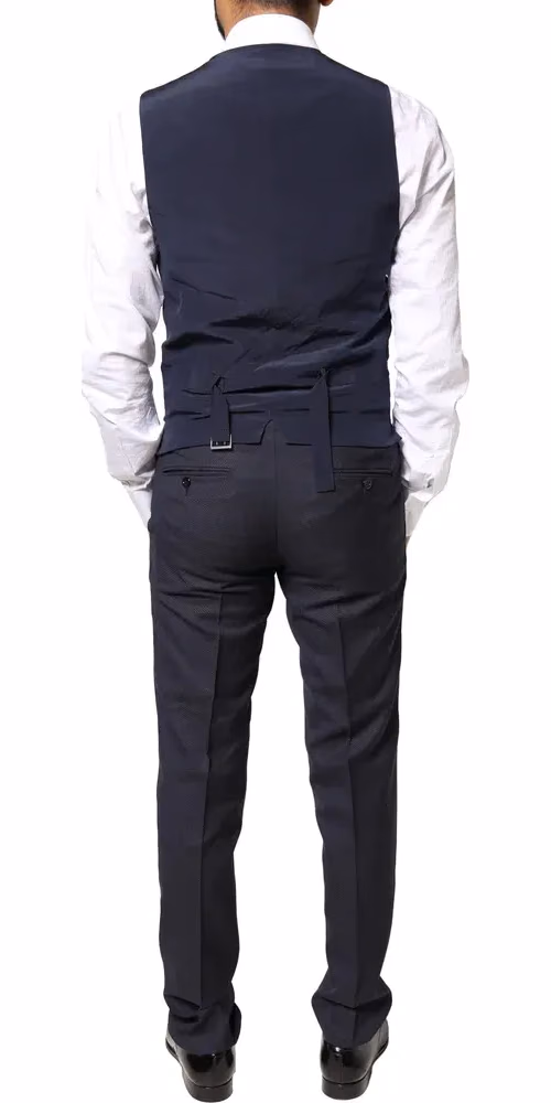 Dolce & Gabbana Dark Gray Fantasy MARTINI 3 Piece Formal Suit