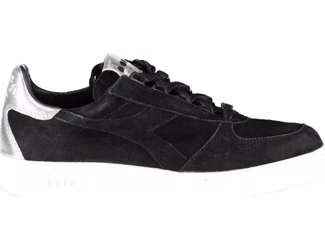 Diadora Black Leather Women Sneaker