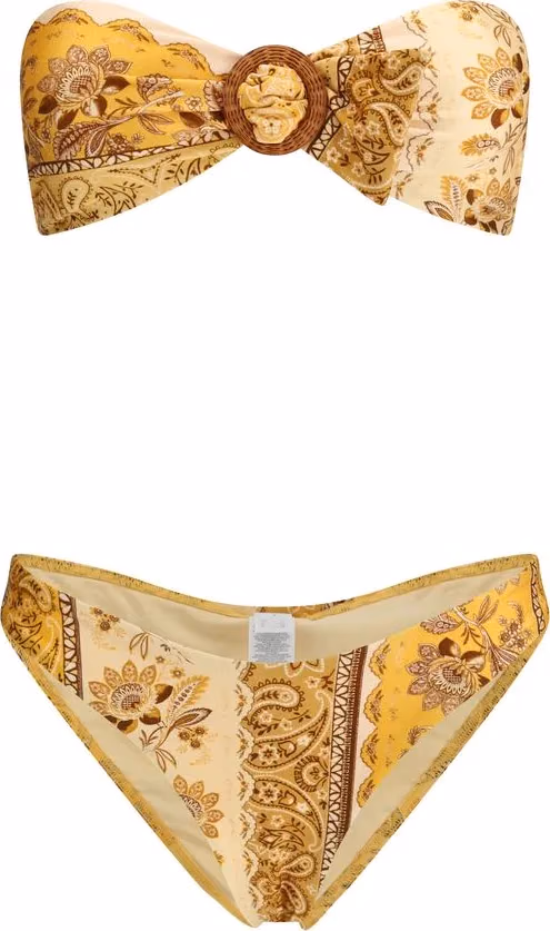 Zimmermann Yellow Lycra Bikini