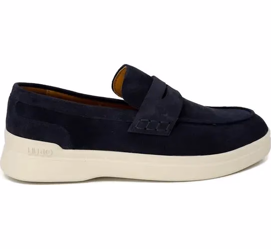 Liu Jo Blue Suede Leather Slip-On Loafers