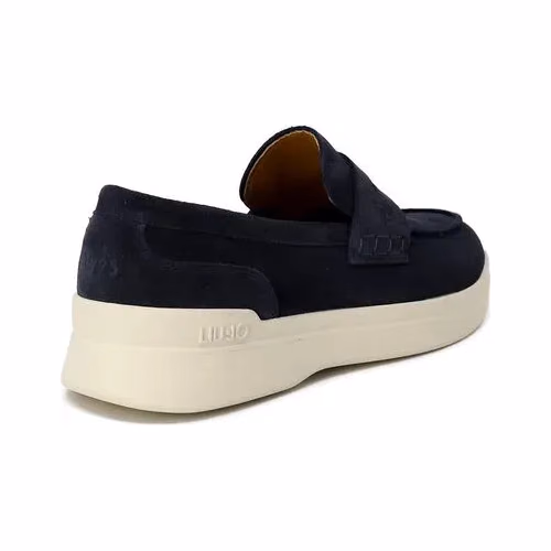 Liu Jo Blue Suede Leather Slip-On Loafers