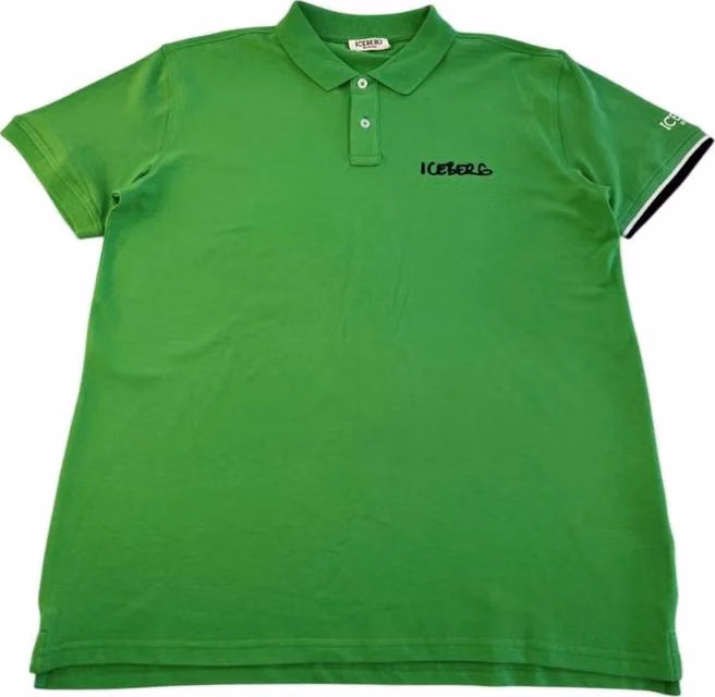 Iceberg Green Cotton Men Polo Shirt