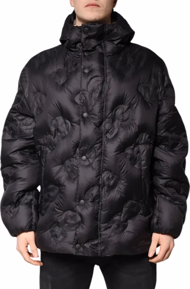 Dolce & Gabbana Black Hooded Parka Coat Winter Jacket