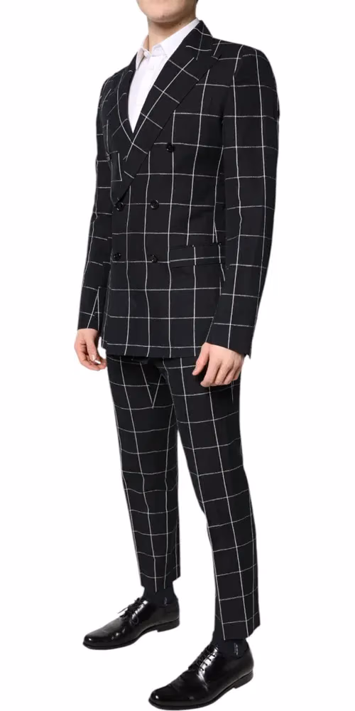 Dolce & Gabbana Dark Gray TAORMINA Double Breasted 2 Piece Suit