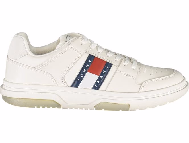 Tommy Hilfiger White Polyurethane Men Sneaker