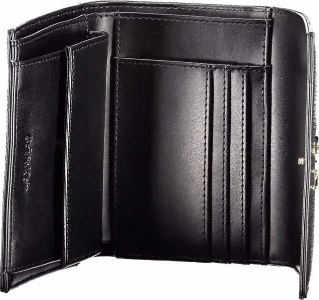 Calvin Klein Black Polyurethane Women Wallet