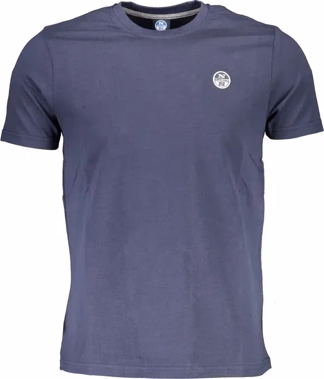 North Sails Blu Cotton Men T-Shirt