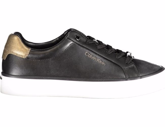 Calvin Klein Black Leather Women Sneaker