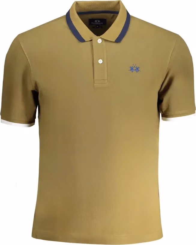 La Martina Verde Cotton Men Polo Shirt