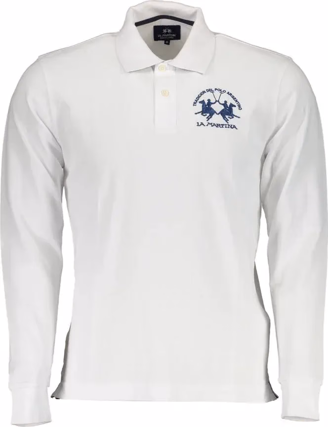 La Martina Elegant Long-Sleeved Polo with Contrast Detailing
