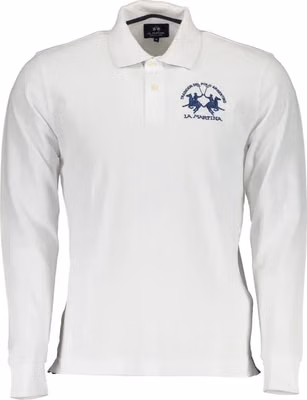 Elegant Long-Sleeved Polo with Contrast Detailing