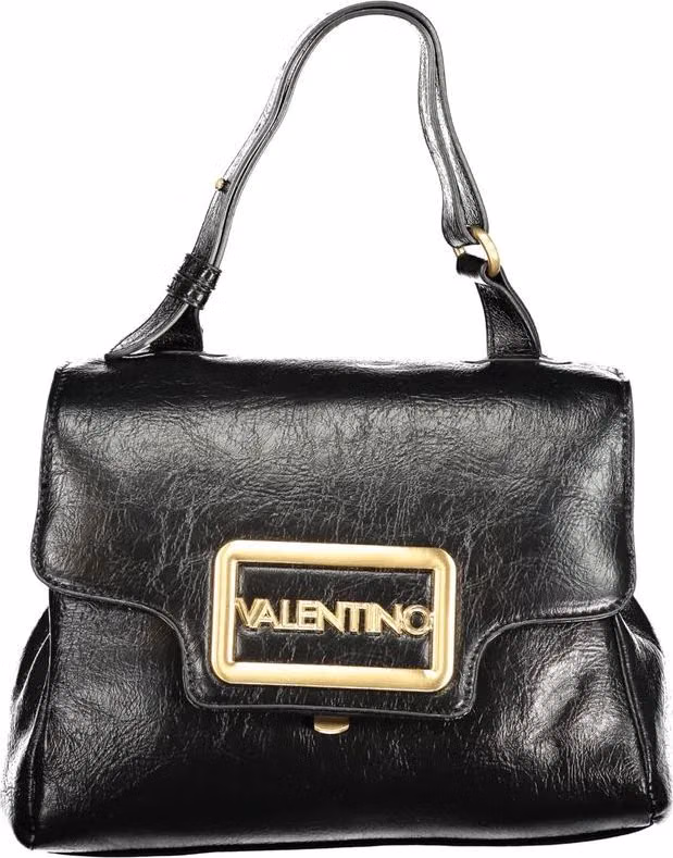 Mario Valentino Nero Poliuretano Women Bag With Adjustable Handle