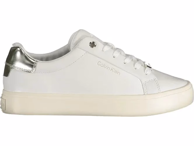 Calvin Klein Bianco Pelle Women Sneaker