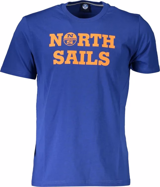 North Sails Blue Cotton Men T-Shirt