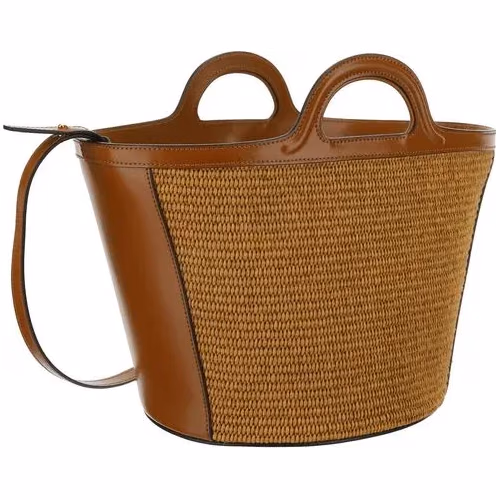 Marni Brown Cotton Shoulder Bag
