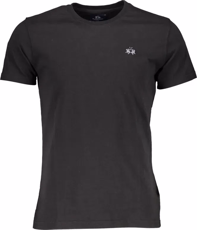 La Martina Black Cotton Men's T-Shirt