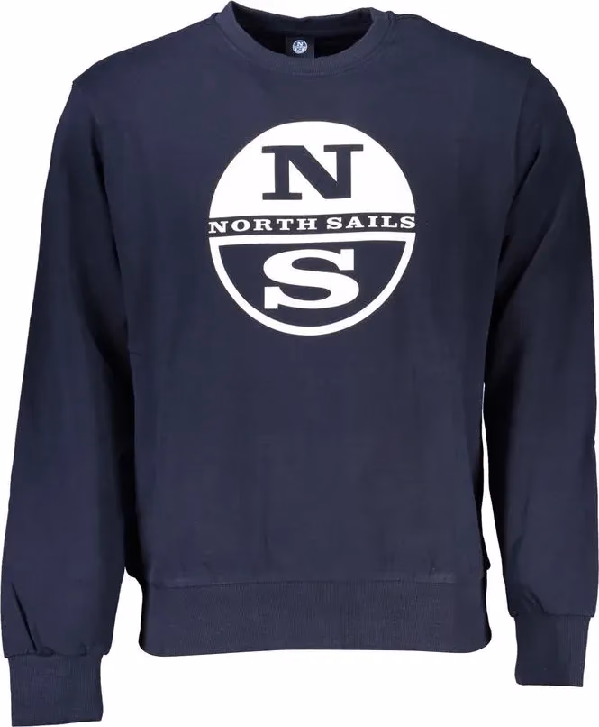 North Sails Blue Cotton Men Sweater