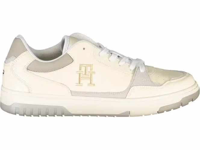Tommy Hilfiger Beige Sports Sneakers with Unique Embroidery