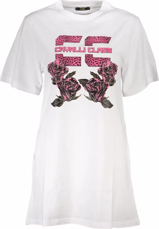 Cavalli Class White Cotton Women's Dress