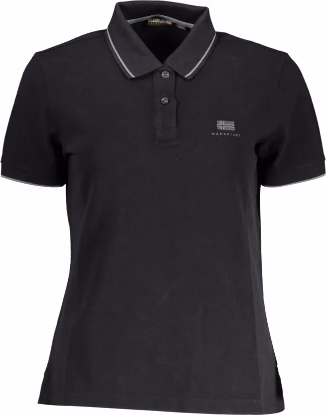 Napapijri Black Cotton Women Polo Shirt