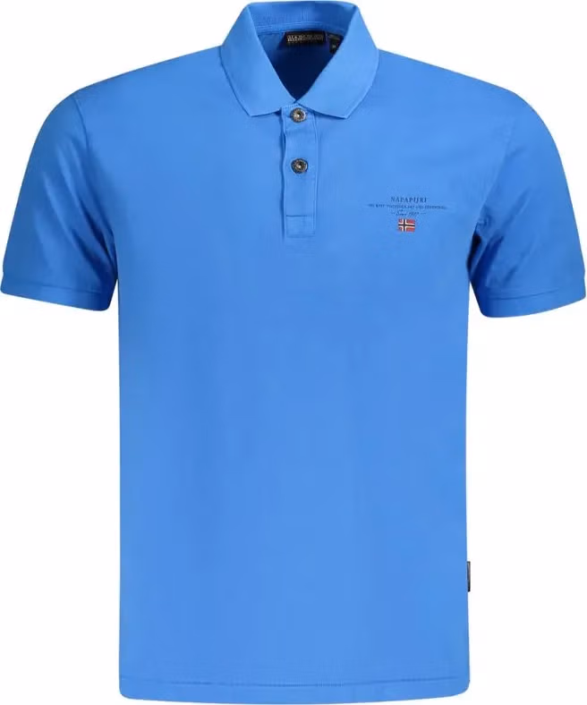 Napapijri Blue Cotton Men Polo
