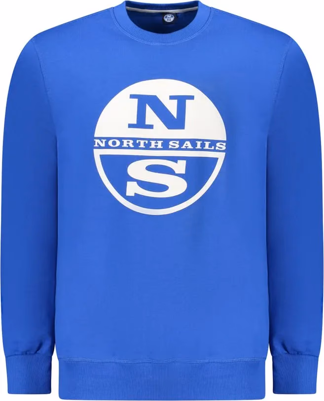 North Sails Blue Cotton Men Sweatshirt