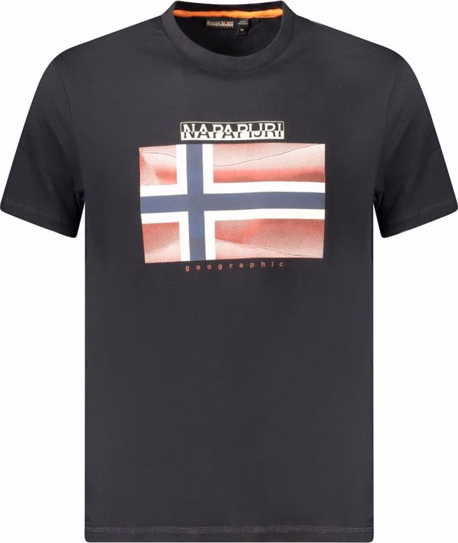 Napapijri Black Cotton Men's T-Shirt