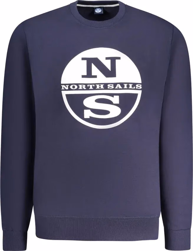 North Sails Blue Cotton Men Sweatshirt
