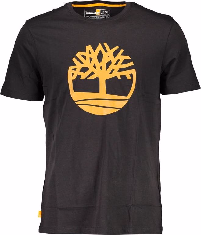 Timberland Black Organic Cotton Men T-Shirt
