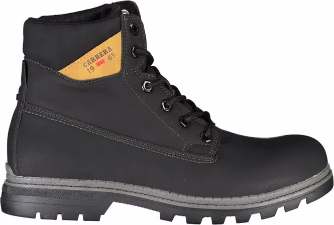 Carrera Black Polyurethane Men Ankle Boot