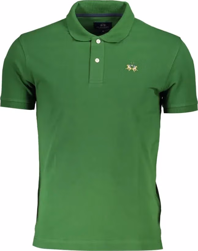 La Martina Verde Cotton Men Polo