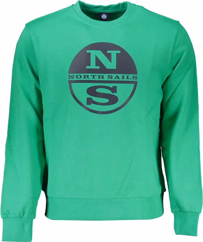 North Sails Green Cotton Men Sweater