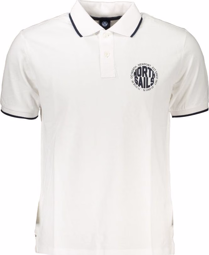North Sails White Cotton Men Polo