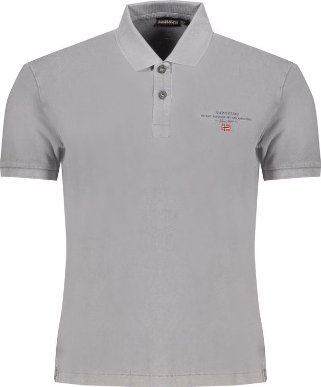 Napapijri Brown Cotton Men Polo Shirt
