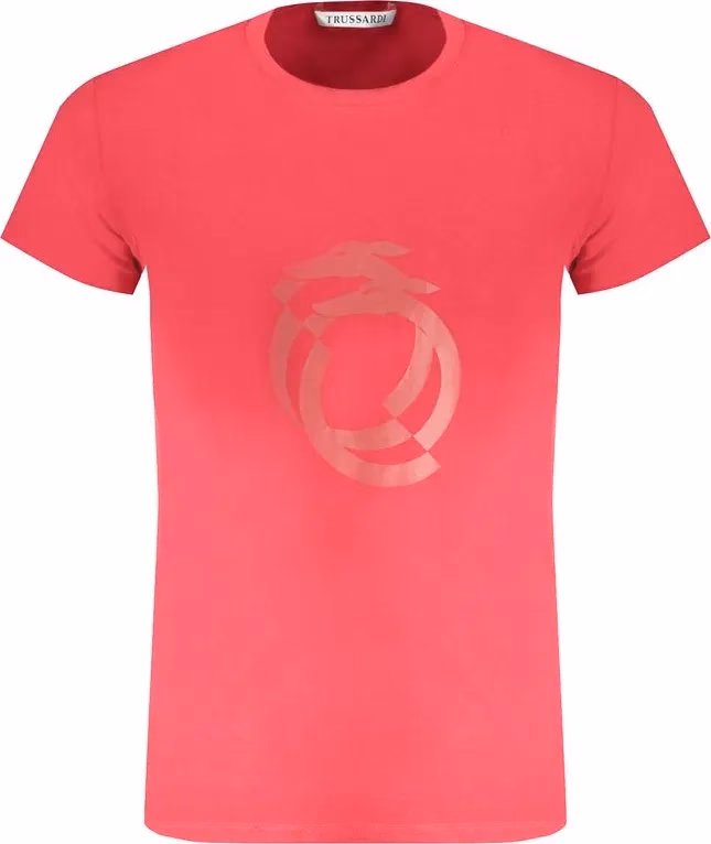 Trussardi Rosso Cotton Men T-Shirt
