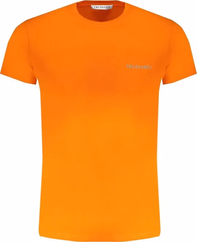 Trussardi Arancione Cotton Men T-Shirt