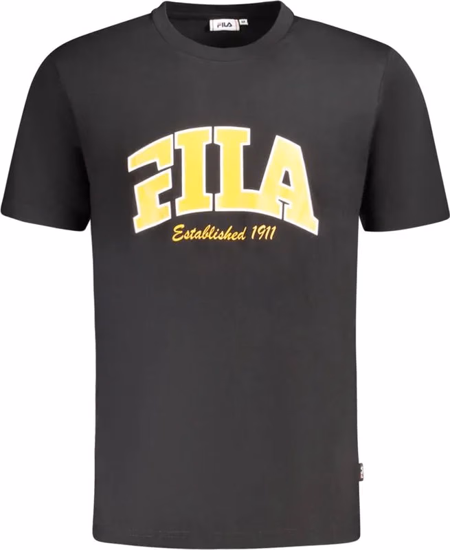 Fila Black Cotton Men T-Shirt