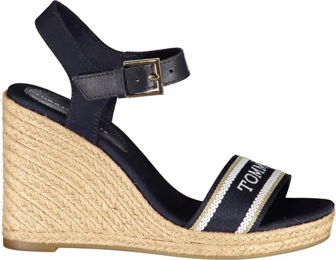 Tommy Hilfiger Blue Leather Women's Wedge Sandal