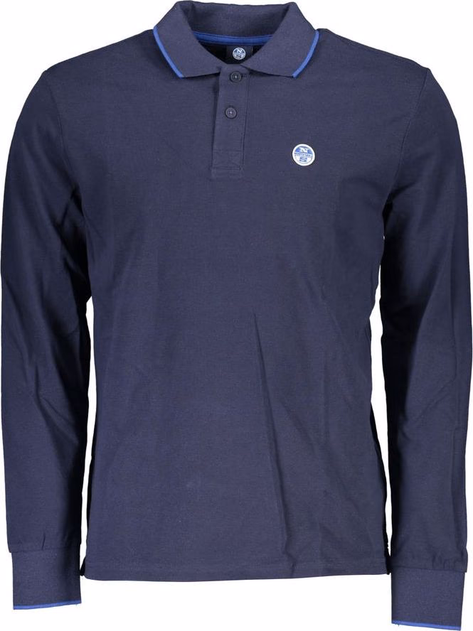 North Sails Blue Cotton Men Polo Shirt