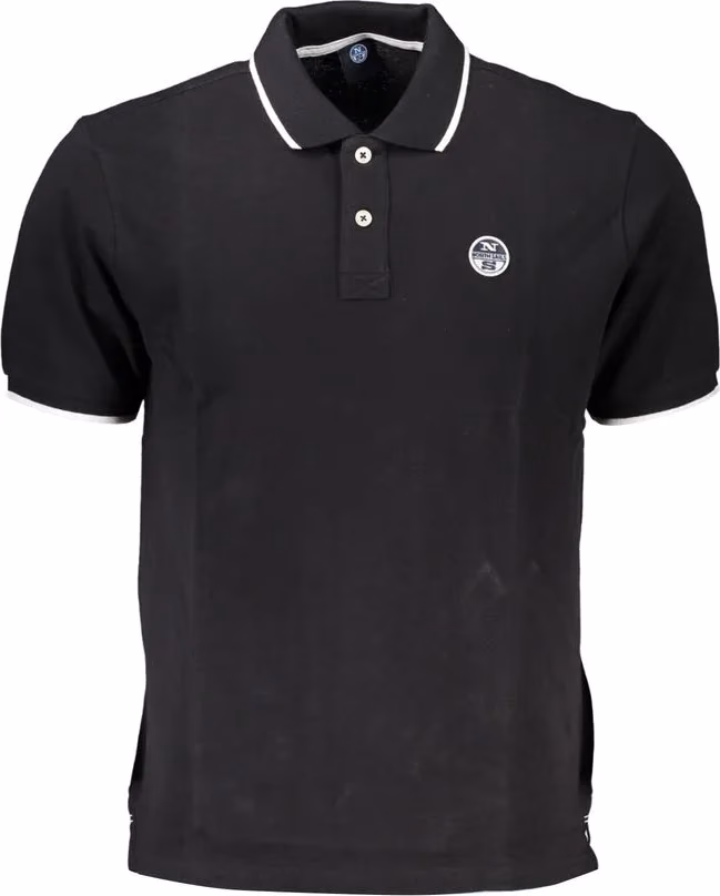 North Sails Black Cotton Men's Polo Shirt