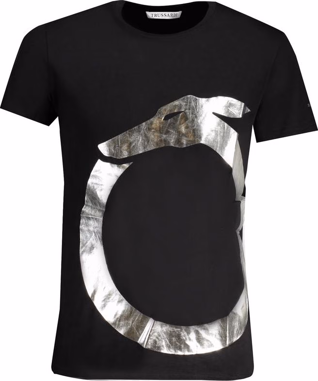 Trussardi Black Cotton Men T-Shirt