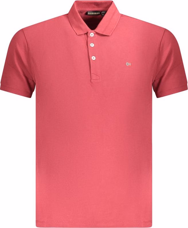 Napapijri Red Cotton Men Polo Shirt