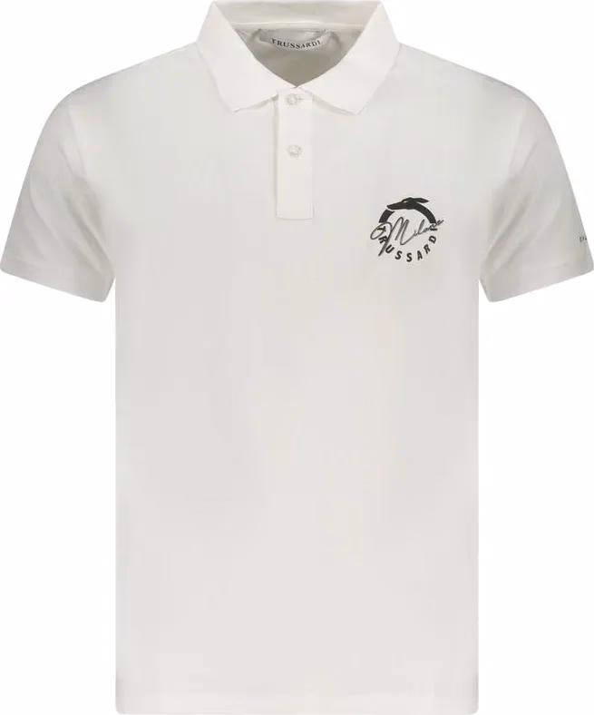 Trussardi White Cotton Men's Polo