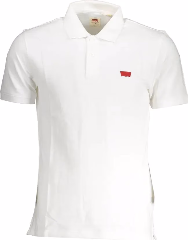 Levi's White Cotton Men Polo