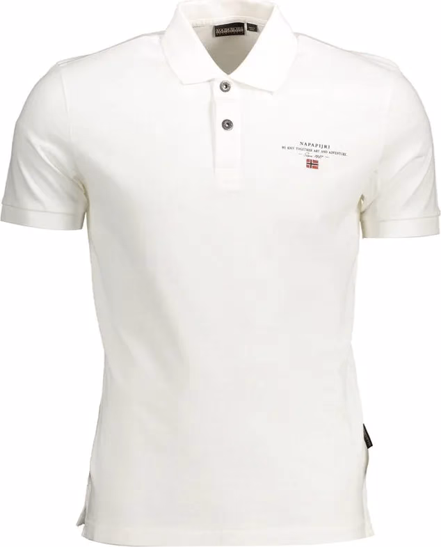 Napapijri White Cotton Men's Polo Shirt